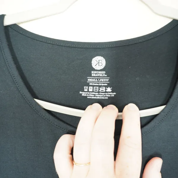 Kindred Bravely Size Small Black Bamboo Nursing Maternity Dress Short Sleeve - Image 3