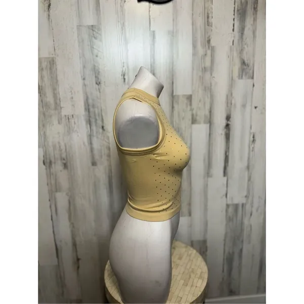 Tank top with rhinestones Tan - Image 3