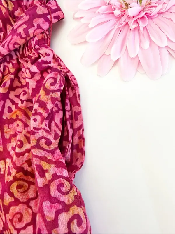 Soft Surroundings Poppy Wide Leg Jumpsuit Rosella Pink Fuchsia Boho Coastal - Image 8