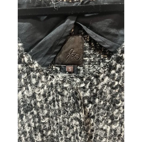 Joie Bouclé Wool Blend Long Cardigan Coat Gray White Size Small - Image 6