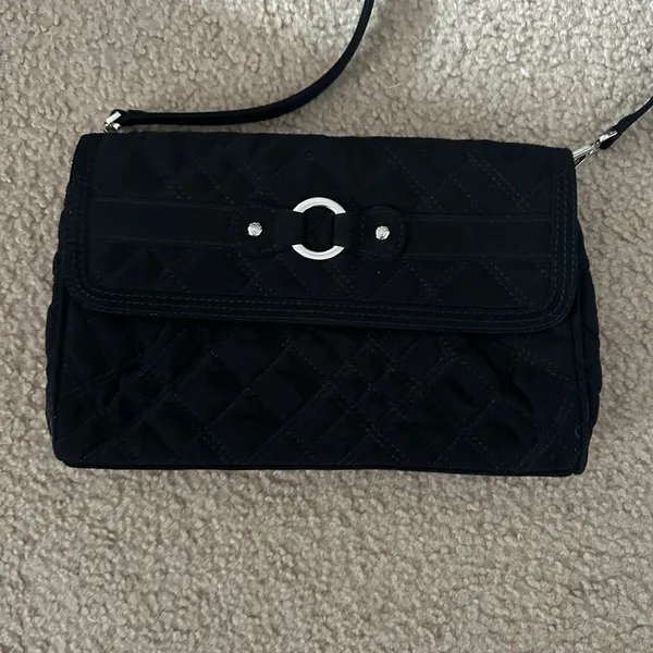 Elegant Black Shoulder Vera Bradley Bag size 12*7* - Image 2
