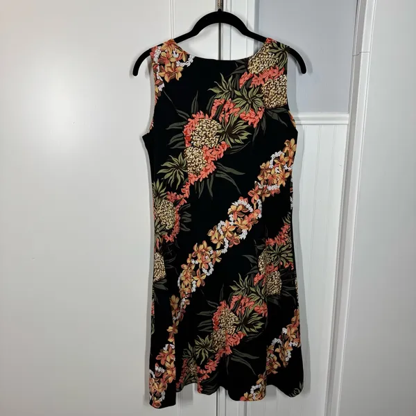 Hilo Hattie Hawaiian Midi Dress‎ Made in USA Sleeveless Tank Pineapple Floral - Image 7