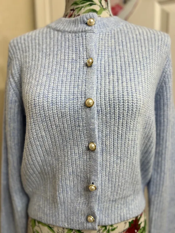 Jessica Simpson light blue cardigan sweater - Image 2
