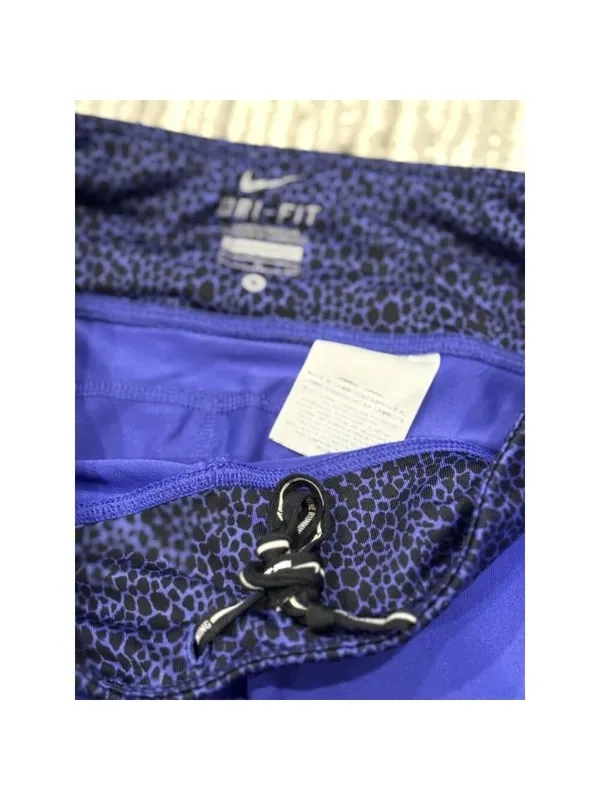 Nike women's small purple/black Dri-Fit capri leggings - Image 2