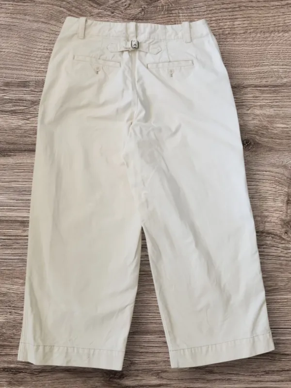 Madewell Relaxed Chino Pants Antique Cream High Rise Wide Leg Size 14 - Image 8