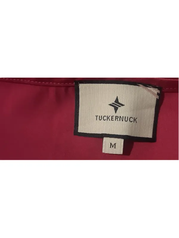 Tuckernuck Raspberry Organza Delaney Dress M Puff Sleeves Collar Wedding Guest - Image 11