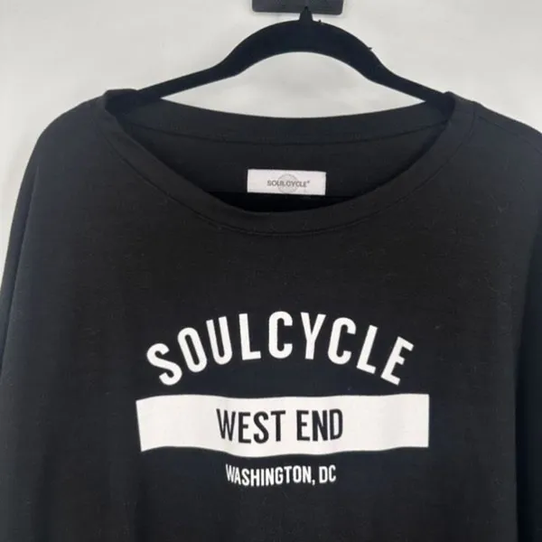 SoulCycle West End Washington DC Large Black‎ Spellout Pullover Sweatshirt - Image 4