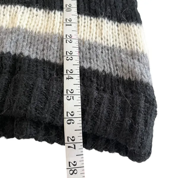Zara Steven Meisel Striped Alpaca Sweater – Cozy Oversized Fit size M - Image 5