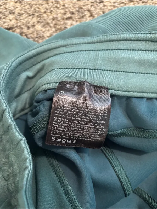 Lululemon Brushed Softstreme Ribbed High-Rise Jogger Green Jasper size 10 - Image 7