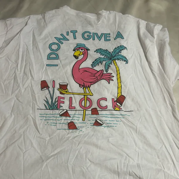 Eighty Eight Funny Flamingo Graphic T Shirt I Don’t Give a Flock - Image 2