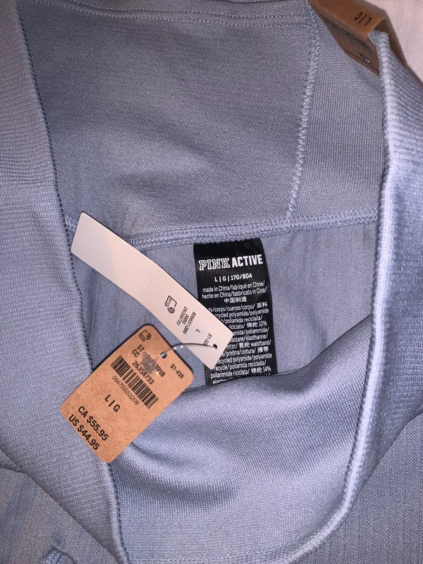 PINK Victoria’s Secret Dusty Blue Seamless Ribbed Legging - Image 3