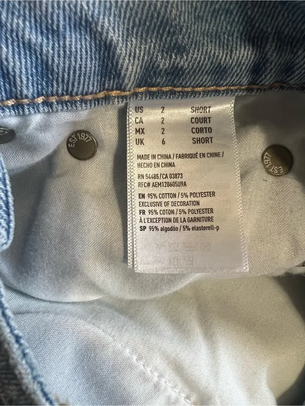 American Eagle Light Wash Denim Button-Front Mini Skirt - Image 5