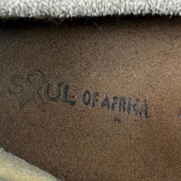 Soul of Africa Suede Leather Wedge‎ Mocassin Loafers Taupe Brown Size 10 US - Image 6