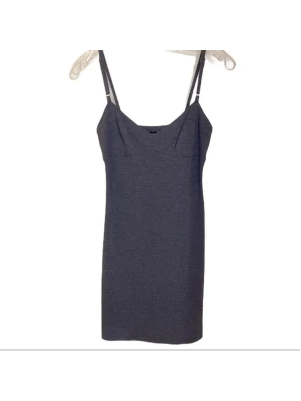 BCBG Gray Sleeveless Dress BCBG grey spaghetti strap dress adjustable straps S - Image 4