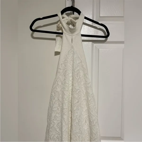 Zara NWT halter top floral jacquard knit midi maxi relaxed fit dress - Image 4