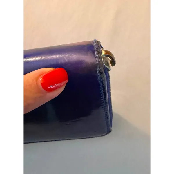 Kate Spade royal blue patent leather continental wallet - Image 9