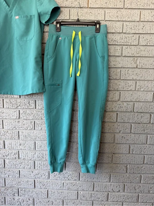 Figs Scrub Set Marine Cactus Catarina Top Zamora Joggers Size XXS - Image 6