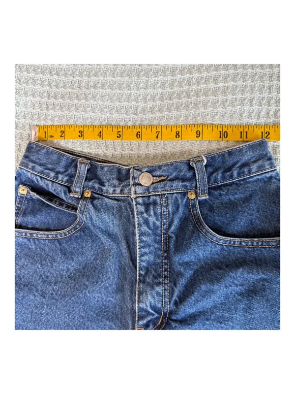 Vintage Lawman Jeans Denim Mom Shorts Womens Juniors 5 90s Western Cowgirl Jorts - Image 5