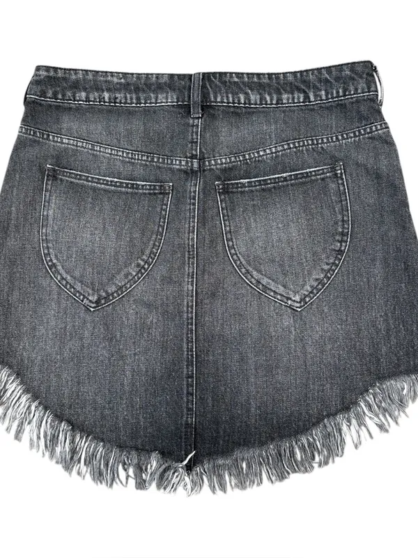 Like New Free People We The Free Bailey Black Denim Skirt Size 30 - Image 10