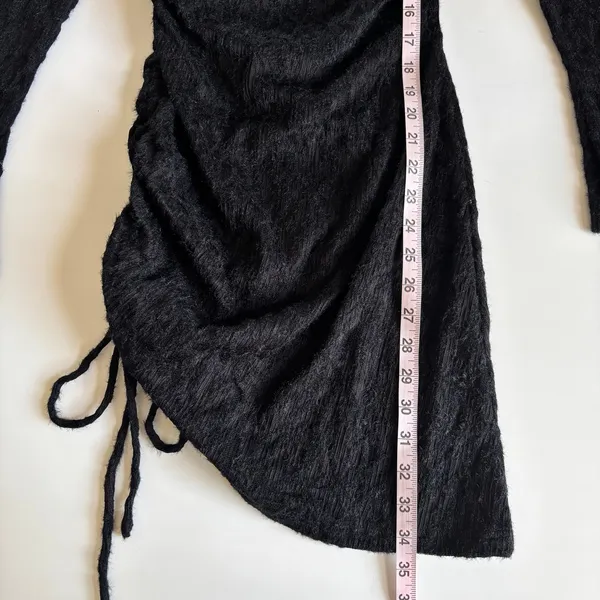 Princess Polly Que Sera Long Sleeve Mini Dress Women’s Size 2 NWT Black Bodycon - Image 7