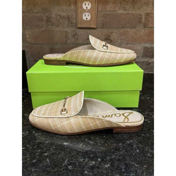 Sam Edelman Womens Linnie Bit Mule Beige Neutral Raffia Size 6.5 Equestrian - Image 2