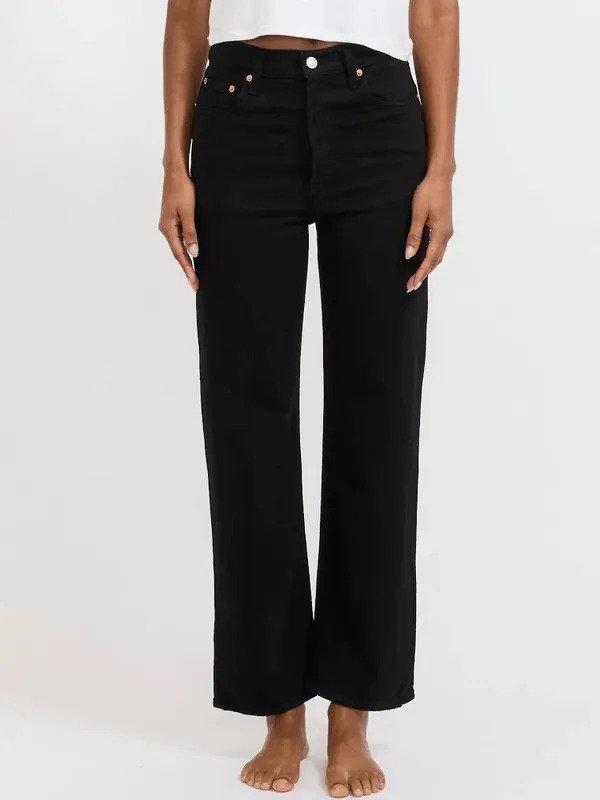 Levi’s Women’s Rib Cage Straight Ankle Jeans Black 25 - Image 13