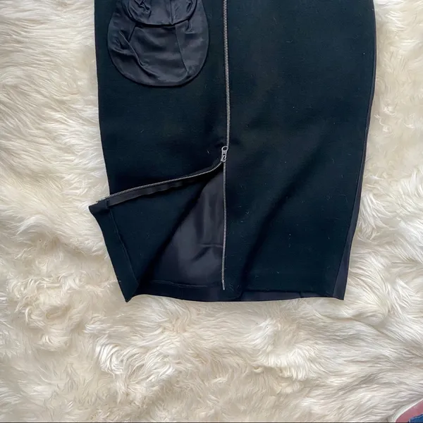 💜Vera Wang💜Lavender Label Black Pencil Skirt with Back Zipper and Pocket - Image 7