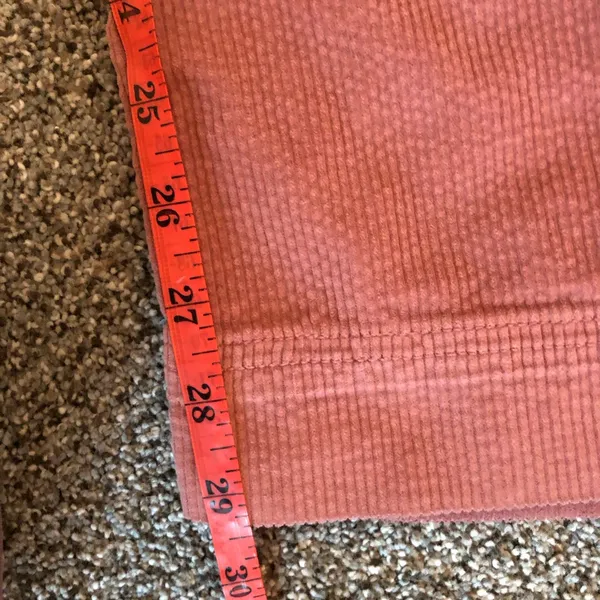 American Eagle super high rise baggy wide leg pink corduroy pants 00 - Image 6