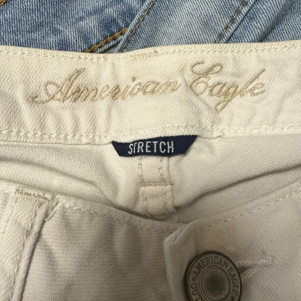 1964 | American Eagle Stretch‎ Skinny White Denim Jeans Womens 4 Regular - Image 5