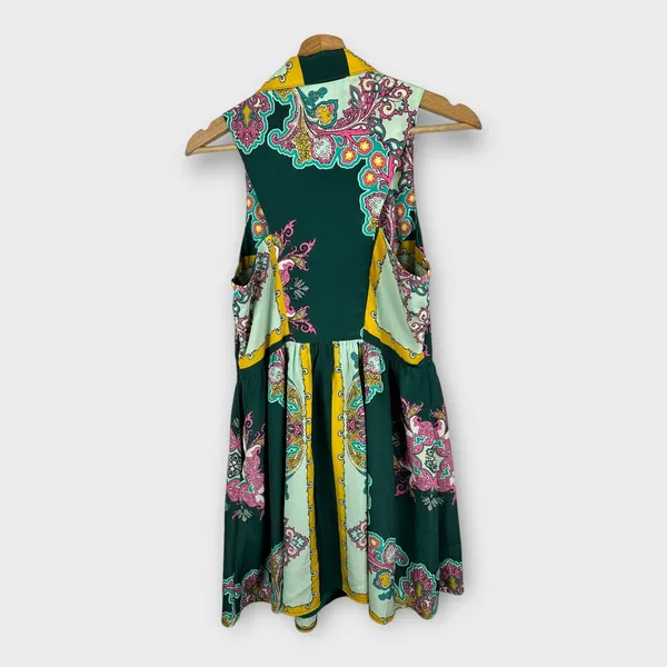 Moon Collection Womens size Large Paisley Print Sleeveless Dress - Image 2