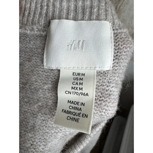 H&M Sweater Women's‎ M Lightweight Pullover Mottled Knit Soft Wool Blend - Image 3
