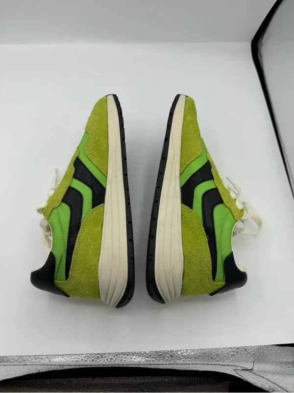 Steve Madden Burst Women Sneakers Lime Green/Black Suede & Fabric Size 7.5 NEW - Image 3