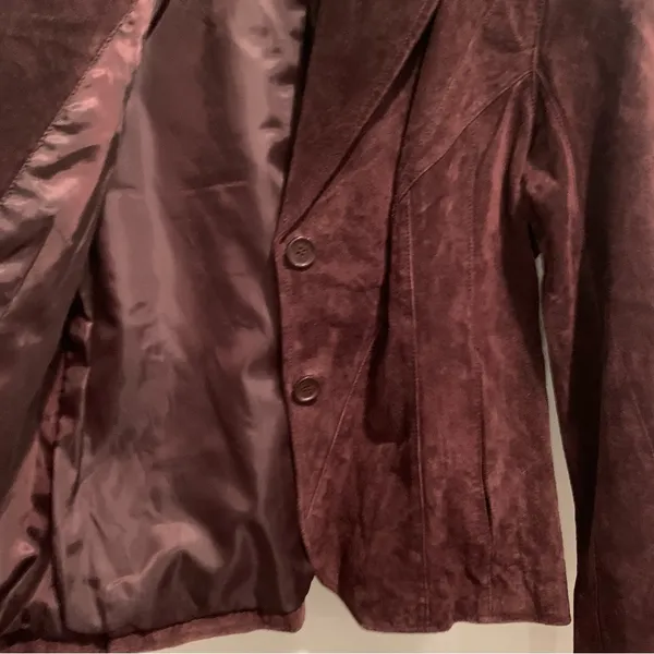 NWT Siena Espresso Chocolate Brown Leather Suede Blazer Jacket 10 - Image 4