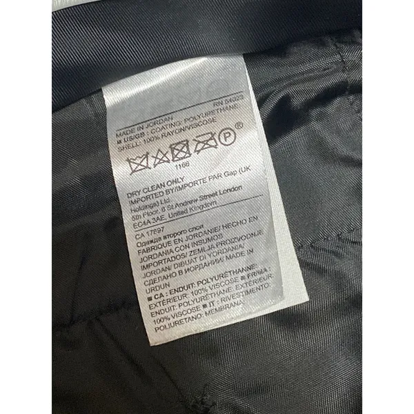 Banana Republic Womens Black Faux Leather Vegan Straight Trousers Pants Size 2 - Image 5