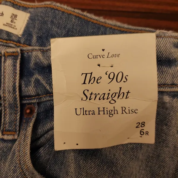 Abercrombie & Fitch The 90's Straigh - Ultra High Rise, Size 28 6r. - Image 3