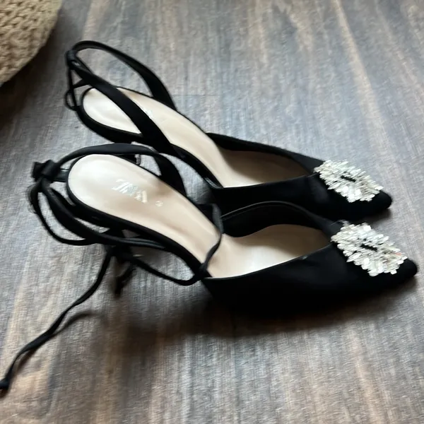 Zara Jeweled Heels - Image 3