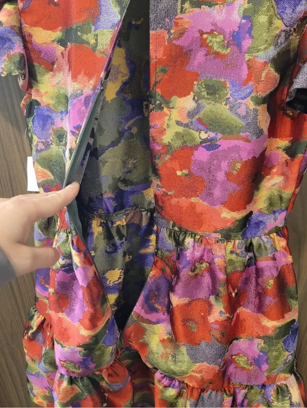 Chelsea28 New Puff Sleeve Jacquard Minidress Coastal Cowgirl Fairy Sm - Image 7