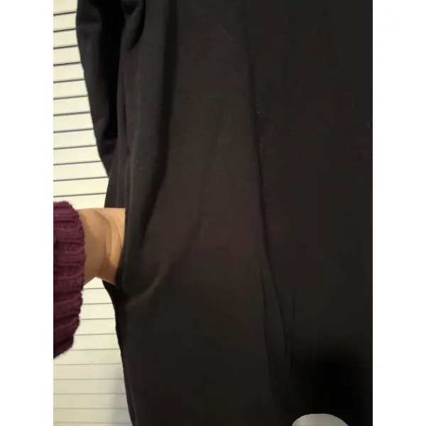 Ellos Black Long Sleeve Tunic Dress Pockets Side‎ Slits Plus Size L 18 20 - Image 3