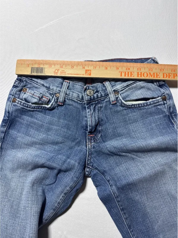 7 For All Mankind Vintage Flared Jeans - Classic Blue Denim - Image 5