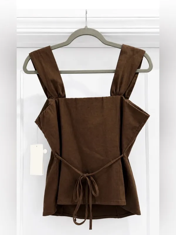 Peach nwt size large Brown Button - Image 2