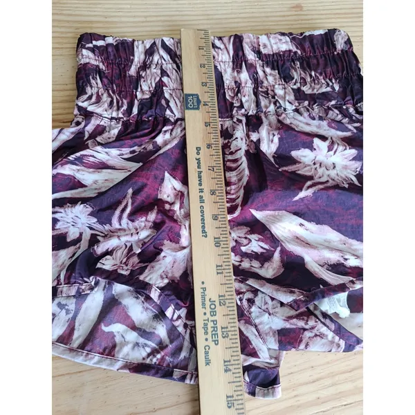 FP Movement Free People Women's Athletic Running Shorts Size S Burgundy Floral - Image 10
