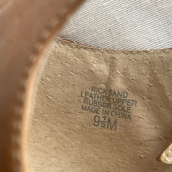 Aerosoles Rick Sand Brown‎ Leather Woven Ankle Strap Kitten Heels Womens 9.5 M - Image 8