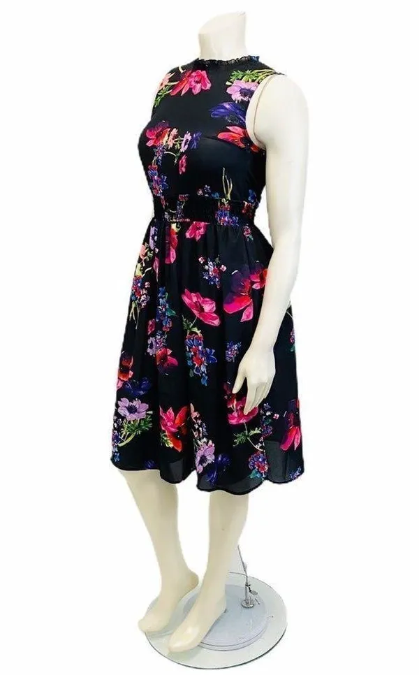 MODCLOTH Floral Women’s Small Savor the Occasion A Line Sleeveless Floral Dress - Image 5