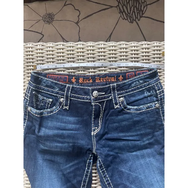 Rock Revival Y2K Eva Relaxed‎ Bootcut Jeans 30 vintage layered grunge flare - Image 5