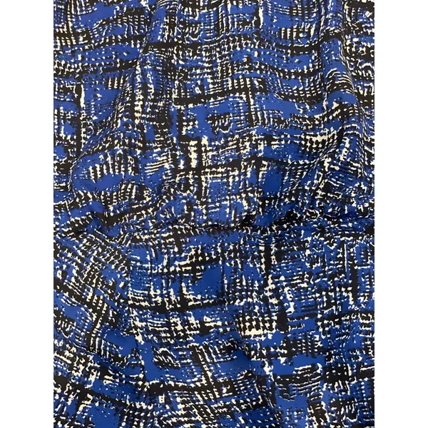 Banana Republic Blue Chiffon Flowy Sleeveless Dress Black White Accents Size 6 - Image 8
