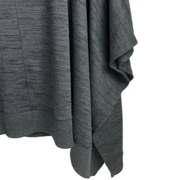 Athleta Women's Gray Hooded Poncho‎ Sweatshirt Pullover Size S - Image 7