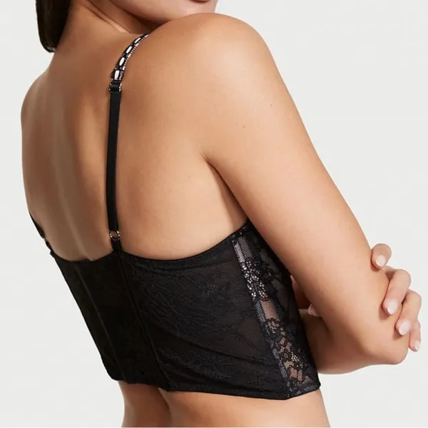 Victorias Secret Dream Angels Lightly-Lined Heritage Ribbon Slot Bra top M-DD - Image 3