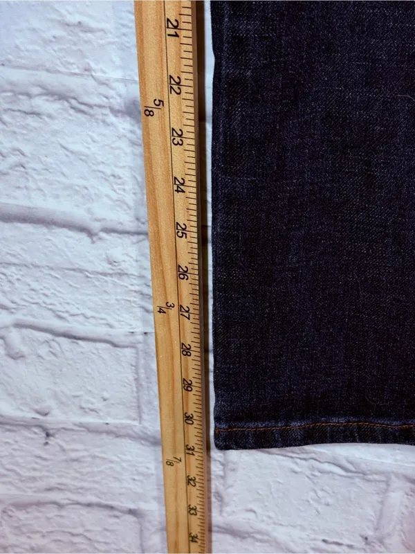 Judy Blue Dark Indigo Button Fly Straight Fit Jeans, 15/32 - Image 6