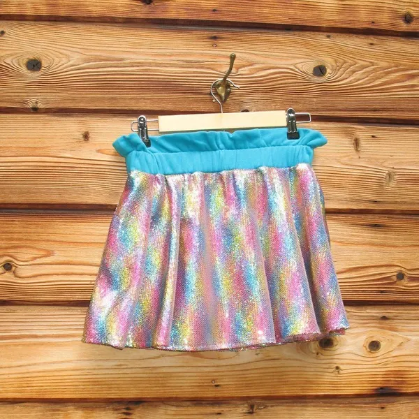 Queen of Sparkles Rainbow Glitter Skirt Skort - Image 6