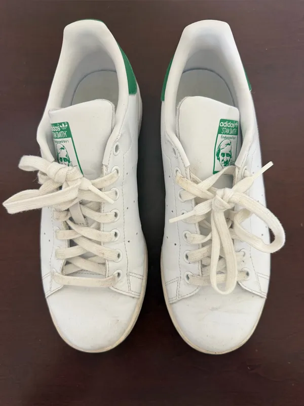 Adidas Stan Smith White Green Sneakers Women’s Size 8 - Image 2